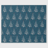 Rode Sokken en honkbalbomen op blauw Cadeaupapier (Vlak)