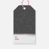 Rode sokken en kerstbal cadeaulabel (Achterkant)