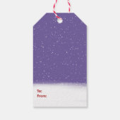 Rode sokken en kerstbal cadeaulabel (Achterkant)