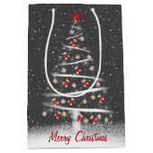 Rode sokken en kerstbal medium cadeauzakje (Voorkant)