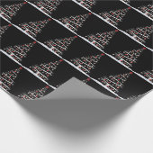 Rode sokken en kerstballen cadeaupapier (Hoek)