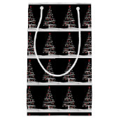 Rode Sokken en kerstbomen met honkbal Klein Cadeauzakje (Voorkant)