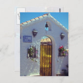 Rode Spaanse deur, Marbella-bloemen Briefkaart (Voorkant / Achterkant)