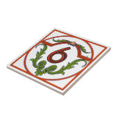 Rode Spaanse letters 6 Tegeltje (Zijkant)