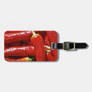 Rode Spaanse peper Bagagelabel