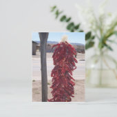 rode Spaanse peper in Hatch New Mexico Briefkaart (Staand voorkant)