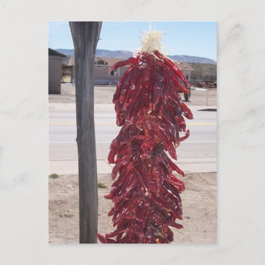 rode Spaanse peper in Hatch New Mexico Briefkaart (Voorkant)