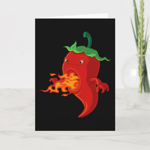 rode Spaanse peper met vlam Kaart