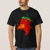 rode Spaanse peper met vlam T-shirt (Voorkant)