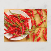 Rode Spaanse peper print briefkaart (Voorkant)