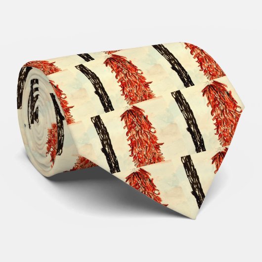 Rode Spaanse peper Stropdas (Opgerold)