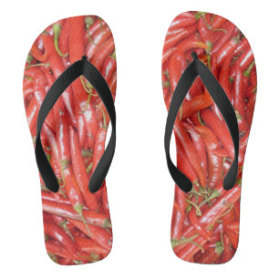 rode Spaanse peper Teenslippers