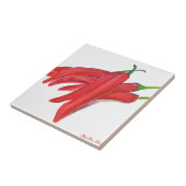 Rode Spaanse peper Tegeltje (Zijkant)