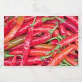 Rode Spaanse peper Voedselcontainer Etiket (Enkel label)