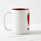 Rode Spaanse pepers Tweekleurige Koffiemok (Links)