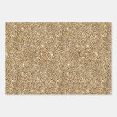 Rode Sparkle Glitter Gouden Luipaard Print Inpakpapier Vel (Voorkant 3)