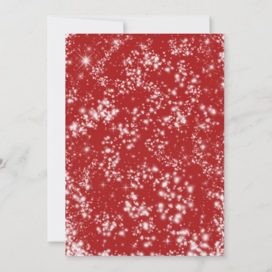 Rode Sparkle Santa Hat Holiday Christmas Party Kaart (Achterkant)