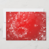 Rode Sparkle Vrolijke Kerstfoto Feestdagenkaart (Achterkant)