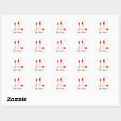 Rode Spatels Ronde Sticker (Vel)