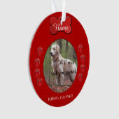 Rode, speciaal voor het hart ontworpen verven ornament (voorkant)