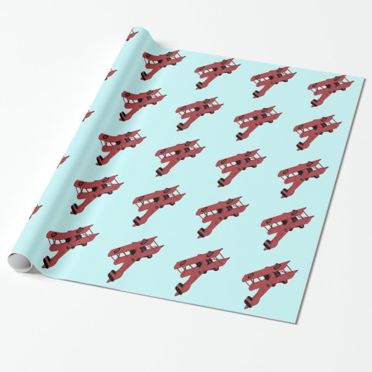 rode speelgoed cadeaupapier (Uitgerold)