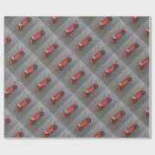 Rode speelgoed cadeaupapier (Vlak)