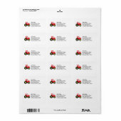 Rode speelgoed etiket (Full Sheet)