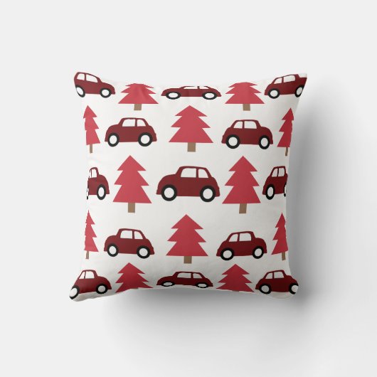 Rode Speelgoed kerstboom Kussen (Achterkant)