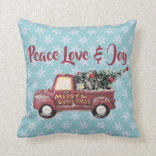  Rode Speelgoed met kerstboom Kussen