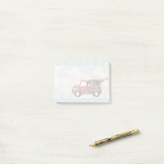 Rode Speelgoed met kerstboom Post-it® Notes (Op bureau)