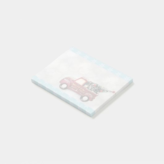 Rode Speelgoed met kerstboom Post-it® Notes (Schuin)