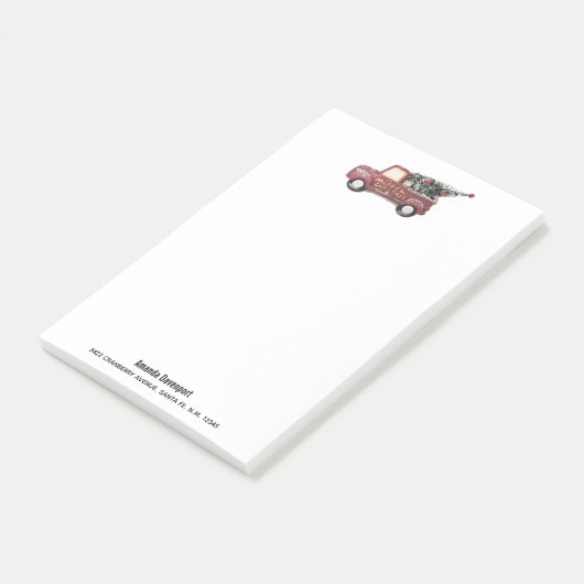 Rode Speelgoed met kerstboom Post-it® Notes (Schuin)