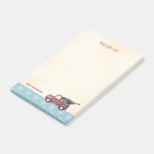  Rode Speelgoed met kerstboom Post-it® Notes (Schuin)