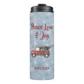  Rode Speelgoed met kerstboom Thermosbeker (Voorkant)