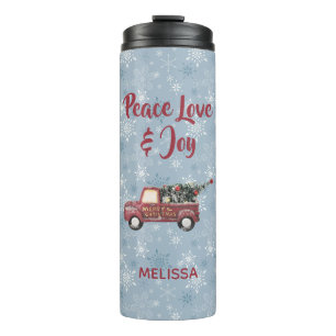 Rode Speelgoed met kerstboom Thermosbeker