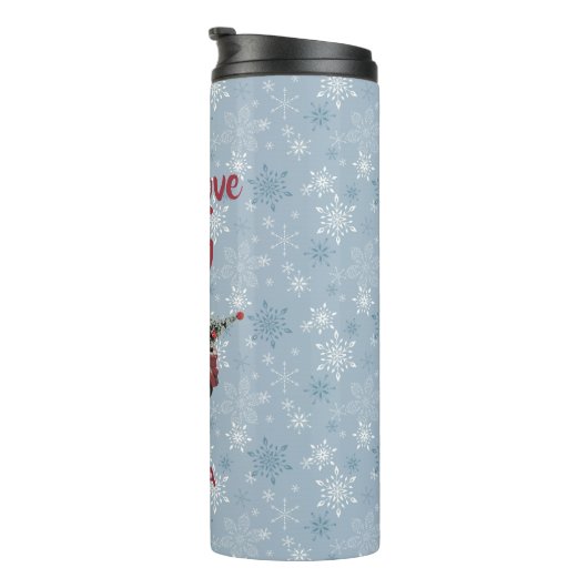 Rode Speelgoed met kerstboom Thermosbeker (Geroteerd rechts)