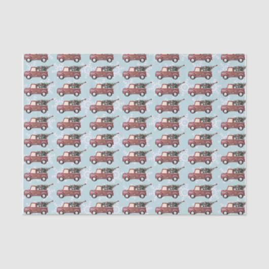  Rode Speelgoed met kerstboom Tissuepapier (Voorkant)