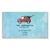  Rode Speelgoed met kerstboom Visitekaartje Magneet