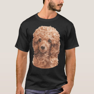 Rode Speelgoed poedel Waterverf kunst T-shirt