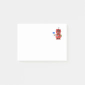 Rode speelgoed robot met hallo bord post-it® notes (Voorkant)