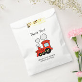 Rode speelgoed train jongens baby shower party gun bedankzakje (Gezegeld)