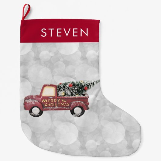  Rode Speelgoed Truck Grote Kerstsok (Voorkant)