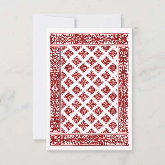 Rode speelkaart matching RSVP (Achterkant)