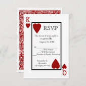 Rode speelkaart matching RSVP (Voorkant / Achterkant)