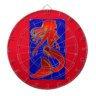 rode speld-up zeemeermin dartbord