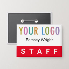 Rode Speldje met Naam en Logo op de Achterkant Kno