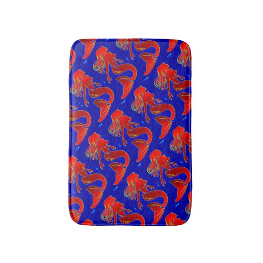 rode speldzeemachtigen badmat (Voorkant Verticaal)