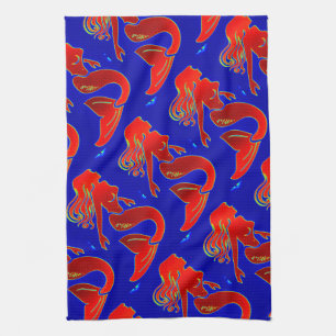 rode speldzeemachtigen theedoek