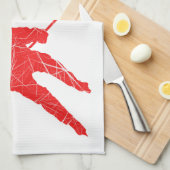 Rode speler - IJshockey schaats handdoek (Quarter Fold)