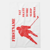 Rode speler - IJshockey schaats handdoek (Verticaal)